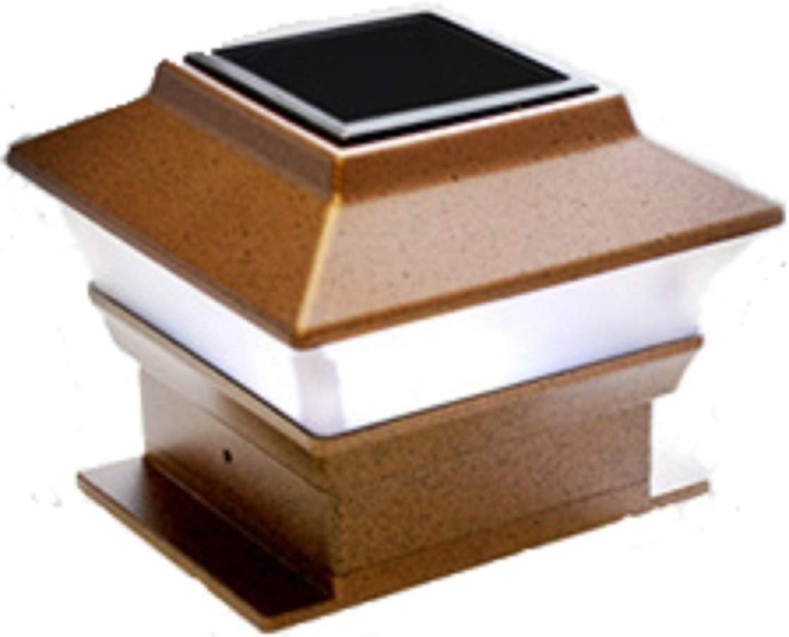 Paquete de 2 soportes cuadrados de plástico de cobre para postes de madera (postes de madera o compuestos deben ser más pequeños de 3-1316 pulgadas