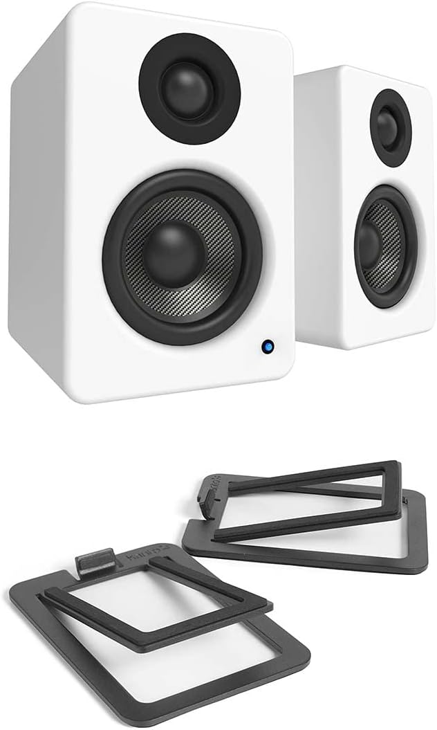 Kanto YU2 Altavoces de escritorio para juegos de PC  Controladores compuestos de 3 pulgadas  Tweeter de cúpula de seda de 34 pulgadas  Amplificador