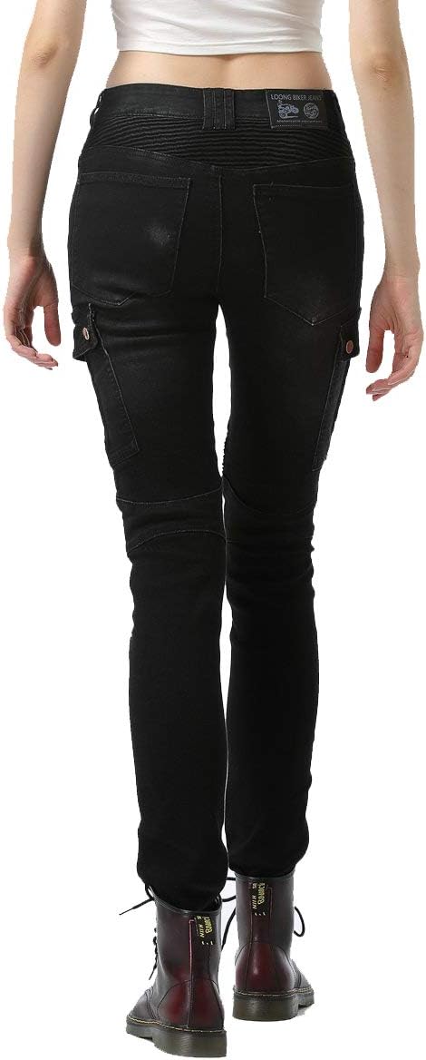 Pantalones de motociclista para mujer, pantalones de protección para ciclismo