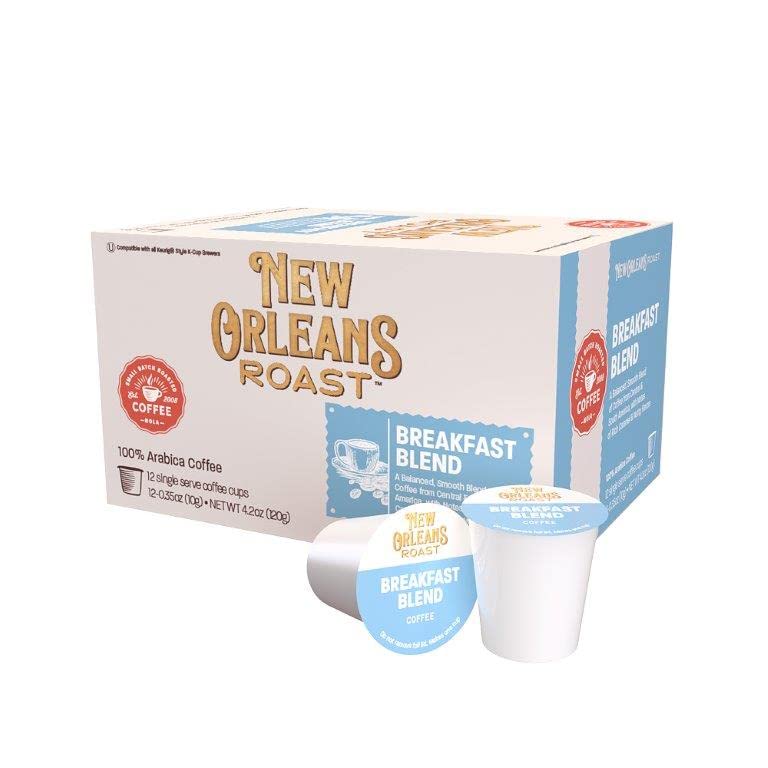 New Orleans Roast – Breakfast Blend – Taza individual de 12 unidades (paquete de 1) – Comienza tu día con un rico sabor – Sutiles toques de caramelo