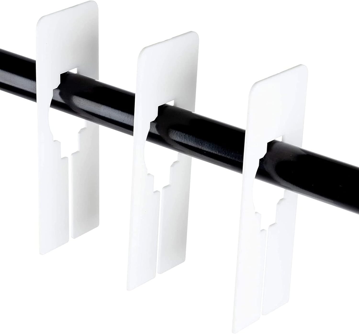 Juvale Paquete de 60 separadores de plástico para colgar ropa, etiquetas blancas en blanco para grandes almacenes, perchas separadoras de tamaño de