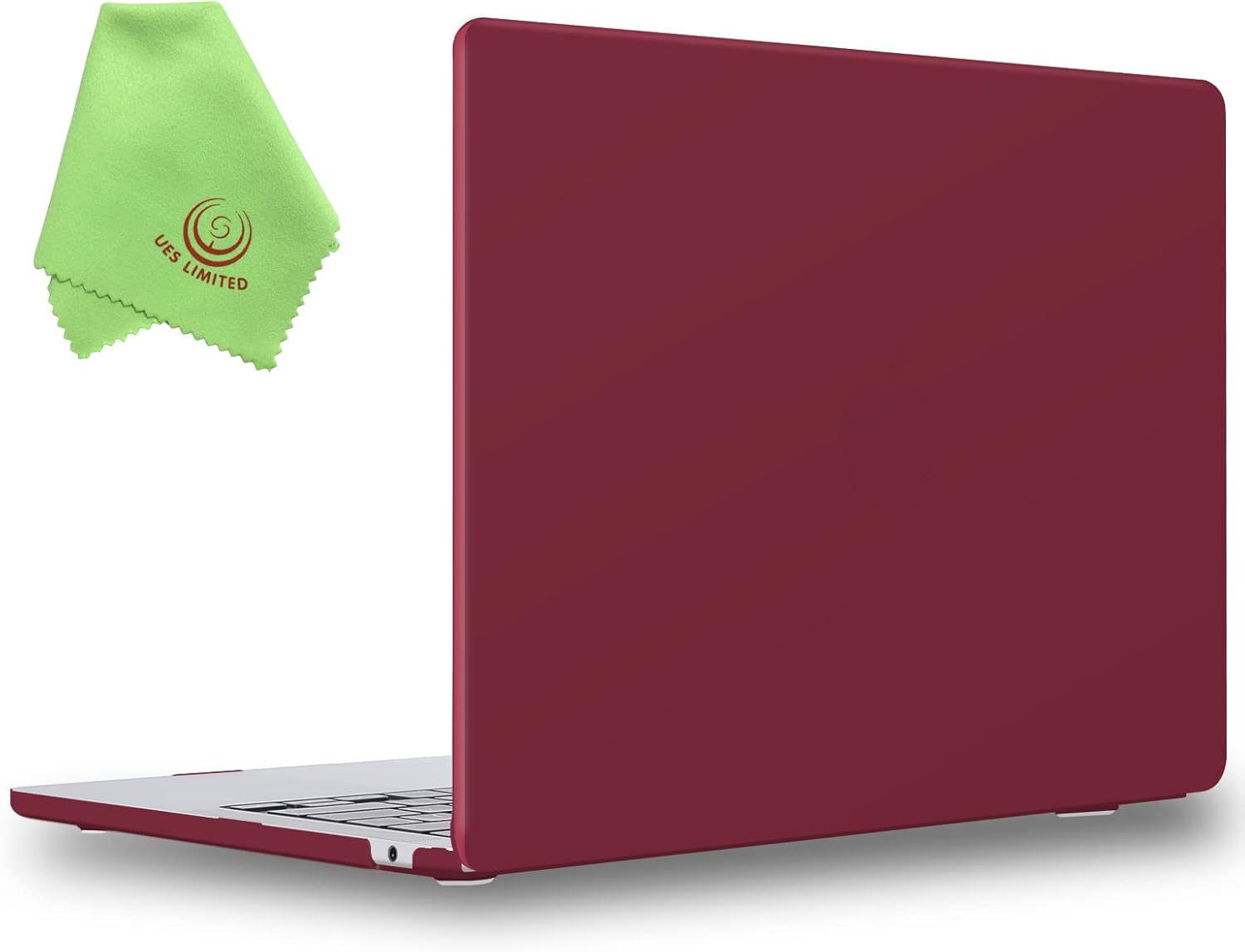 UESWILL Funda compatible con MacBook Air M2 de 13.6 pulgadas modelo A2681 2022 con pantalla de retina líquida Touch ID, carcasa rígida mate + paño