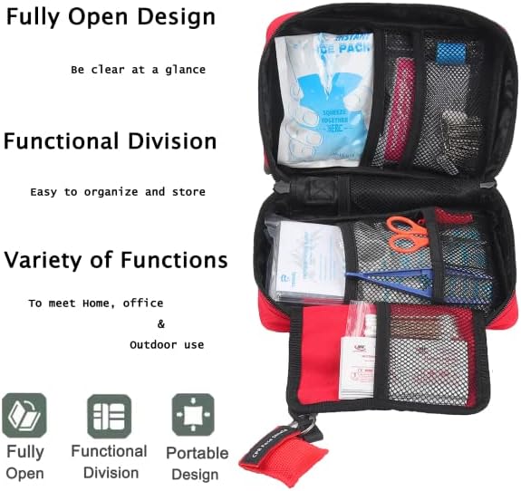 Galaxy – 170 kits de primeros auxilios para supervivencia, emergencia, trauma, combate militar, combate, táctico, caza, camping, senderismo, bolsa