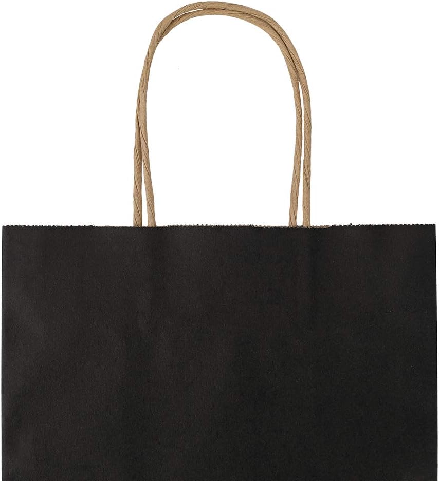 Bolsas de papel kraft de tamaño mediano de 7.9 x 4.3 x 10pulgadas con asas, a granel, bolsas de regalo Bagmad, para decorar a tu gusto, compras,