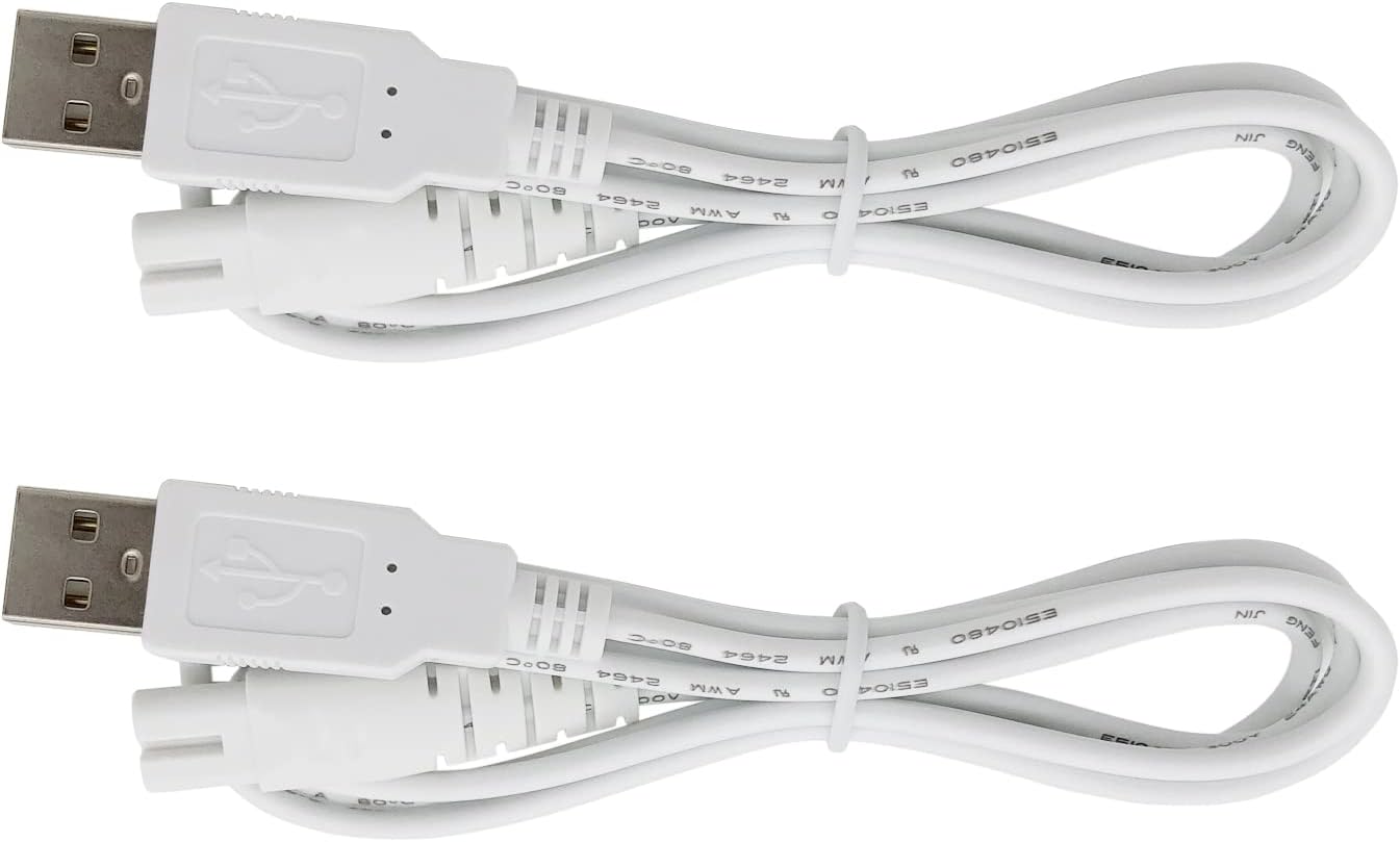 Cable de carga de repuesto para pies eléctricos Pritech Removedor de callos y pedicura de pies, cable de alimentación USB de 4 pies (paquete de 2)