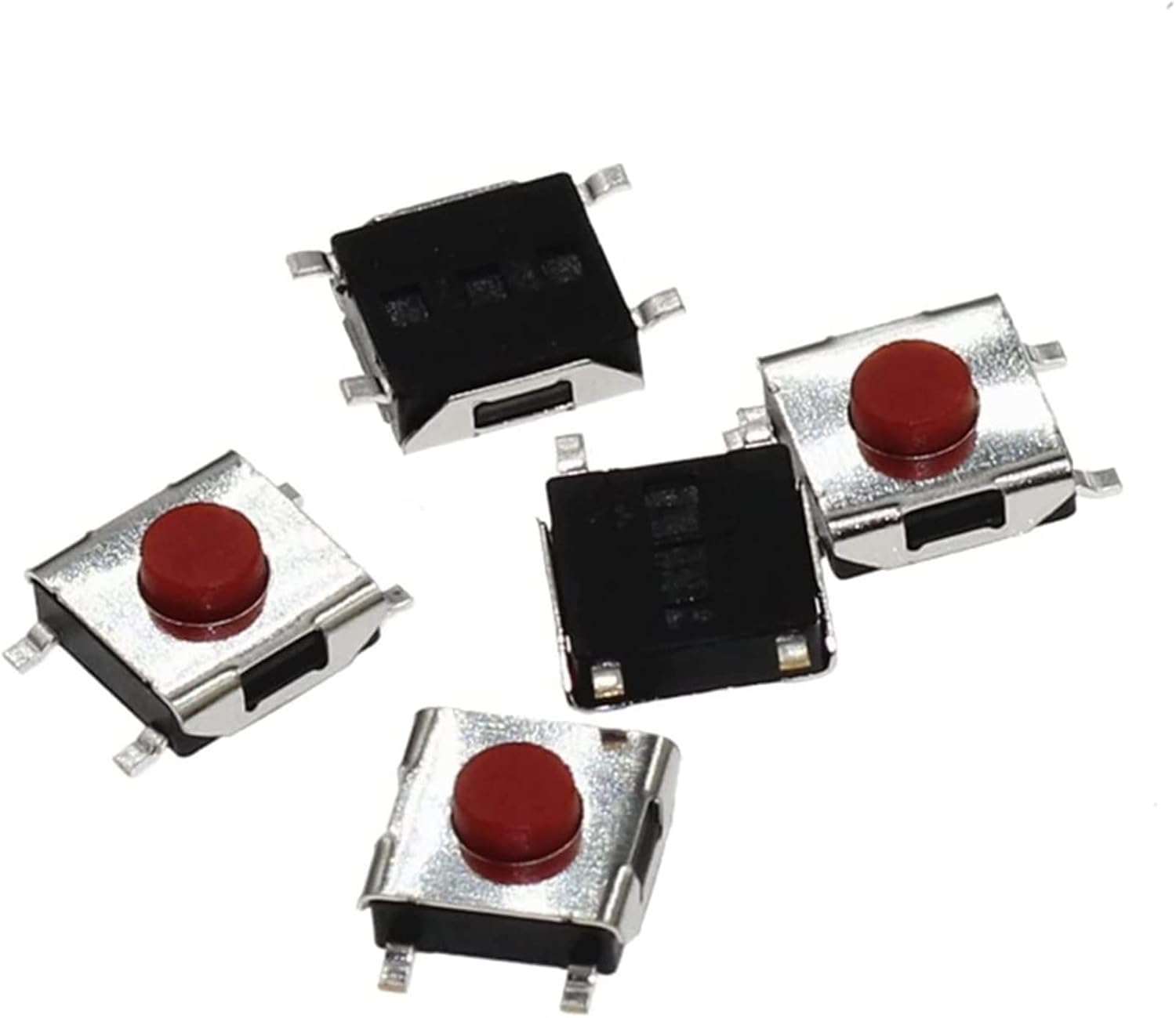 Switches Micro Switch 100PCS 6 * 6 * 3.1 mm SMD Switch 4 Pin Touch Micro Switch Push Button Switches Red SMD Tact Switch 6x6x3.1mm