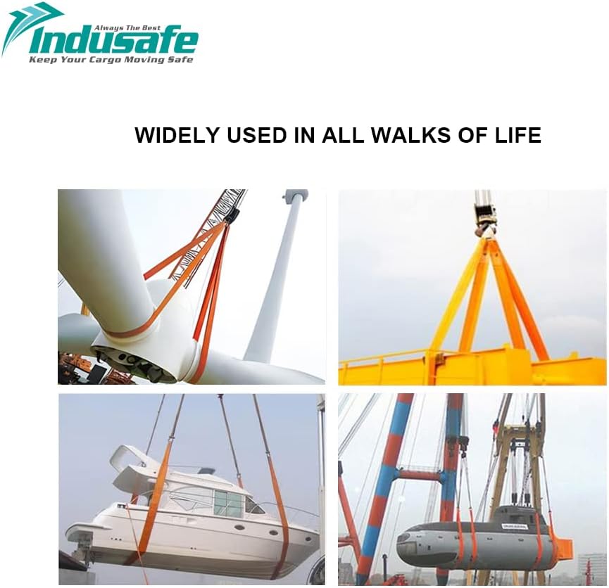 Paquete de 3 correas de elevación móviles de 1″ x 6’Rigging Sling Industrial Web Sling 3100LBS 51