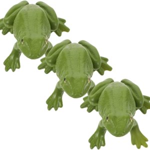 Sapo de misiles 3 piezas de estatua de rana simulación de ranas modelo de plantas decoración para niños ranas realistas modelo ranas animales Sapo de misiles 3 piezas de estatua de rana simulación de ranas modelo de plantas decoración para niños ranas realistas modelo ranas animales