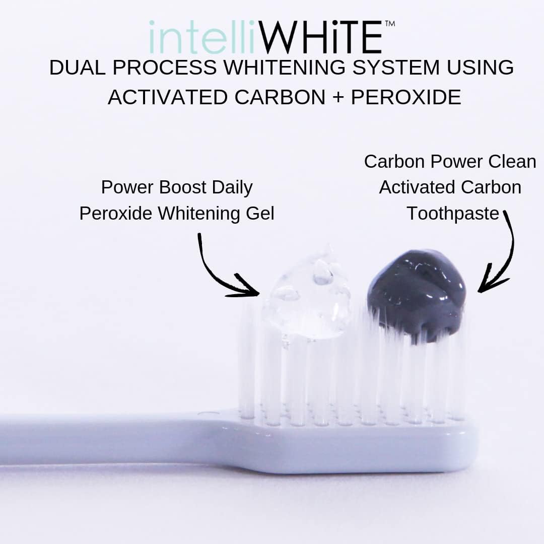 Carbon Power Clean Pasta de dientes + blanqueamiento diario Power Boost, elimina y evita manchas mientras blanquea los dientes, no tóxico, carbón