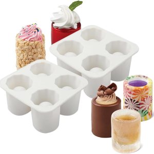 Bandejas para cubitos de hielo, 2 unidades, bandejas de hielo de silicona para congelador, bandeja de silicona de fácil liberación, 4 cilindros de Bandejas para cubitos de hielo, 2 unidades, bandejas de hielo de silicona para congelador, bandeja de silicona de fácil liberación, 4 cilindros de