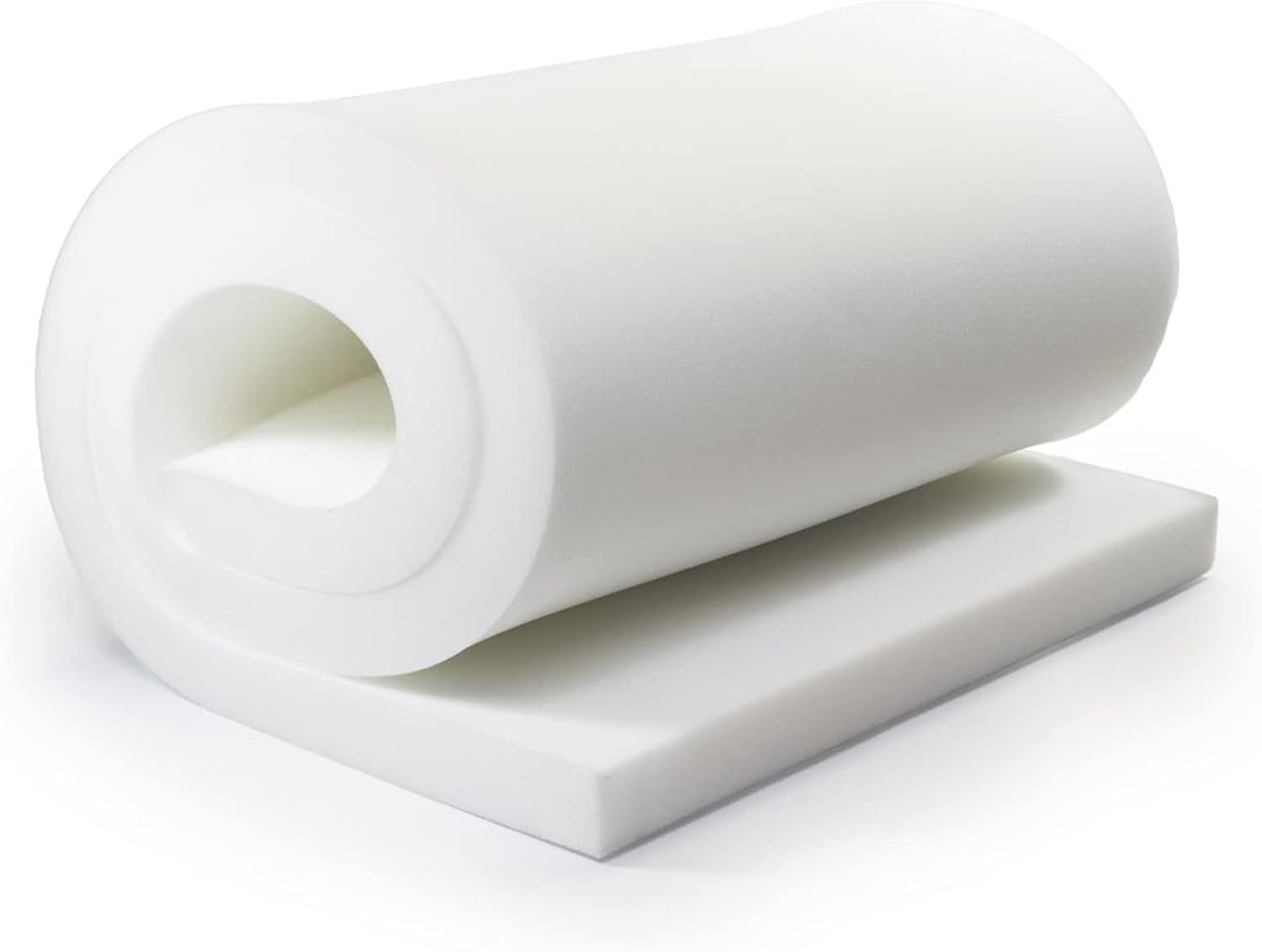 Cojín AK TRADING tapizado de espuma de alta densidad. Para reemplazar planchas de espuma o rellenos de asientos. Tamaño 0.5 x 24 x 72 pulgadas.