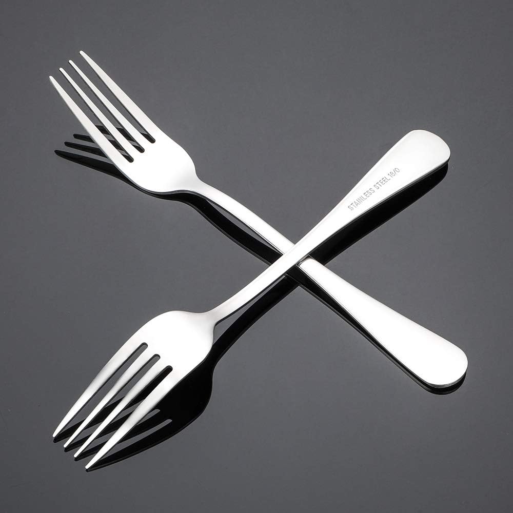 Briout Forks – Juego de 16 tenedores de cena, de acero inoxidable de grado alimenticio de 8 pulgadas, para el hogar, cocina, fiesta, restaurante,
