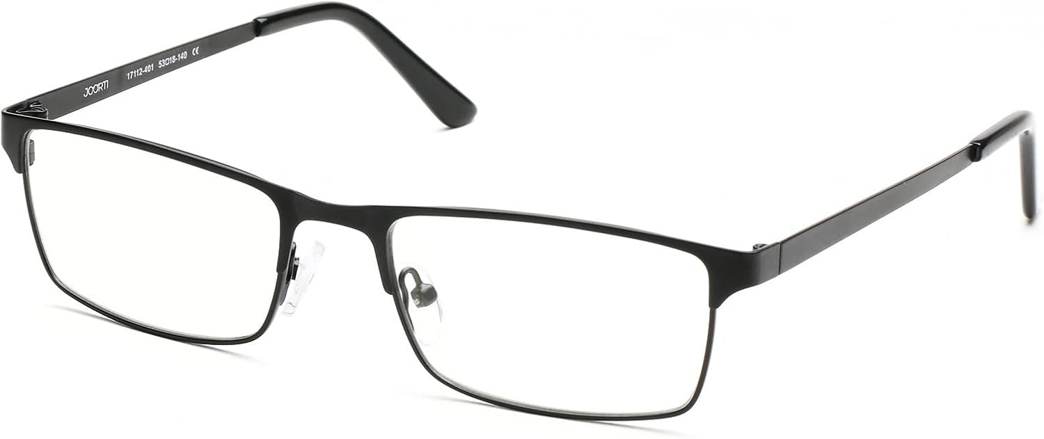 JOO’RTI Blue Light Blocking Reading Glasses for Men, Metal Frame