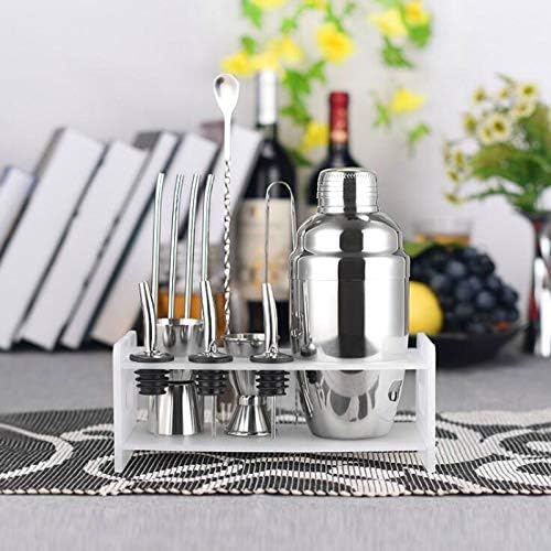 Shaker Barware Set Stainless Cocktail Shaker Set Bartender Kit Includes Plastic Rack (Size  550ml) ()