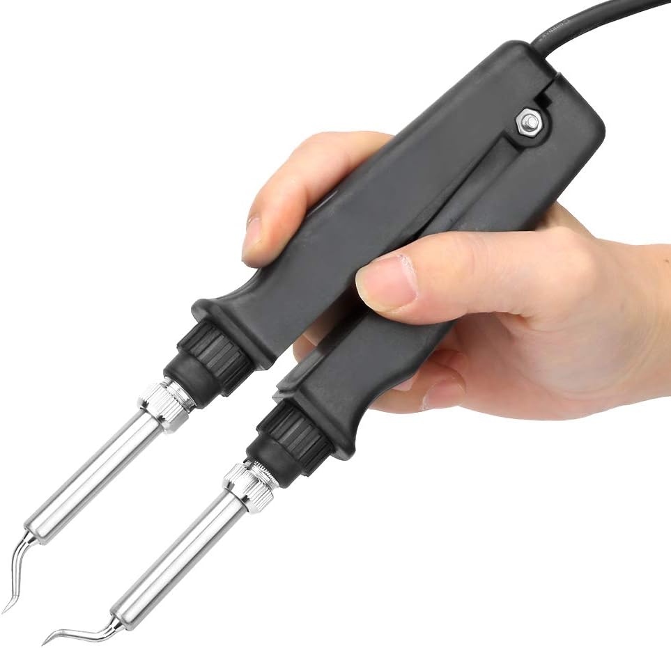 DEWIN Pinzas para soldador, pinzas calientes, estación de retrabajo SMD 220V 60W desoldador de soldadura estilo de hierro para placas de circuito