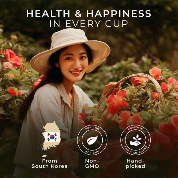 Gya Tea Co Té negro de rosa de hibisco, hojas sueltas, té de hibisco, té de rosa con cafeína, té negro de hibisco 100% natural sin ingredientes