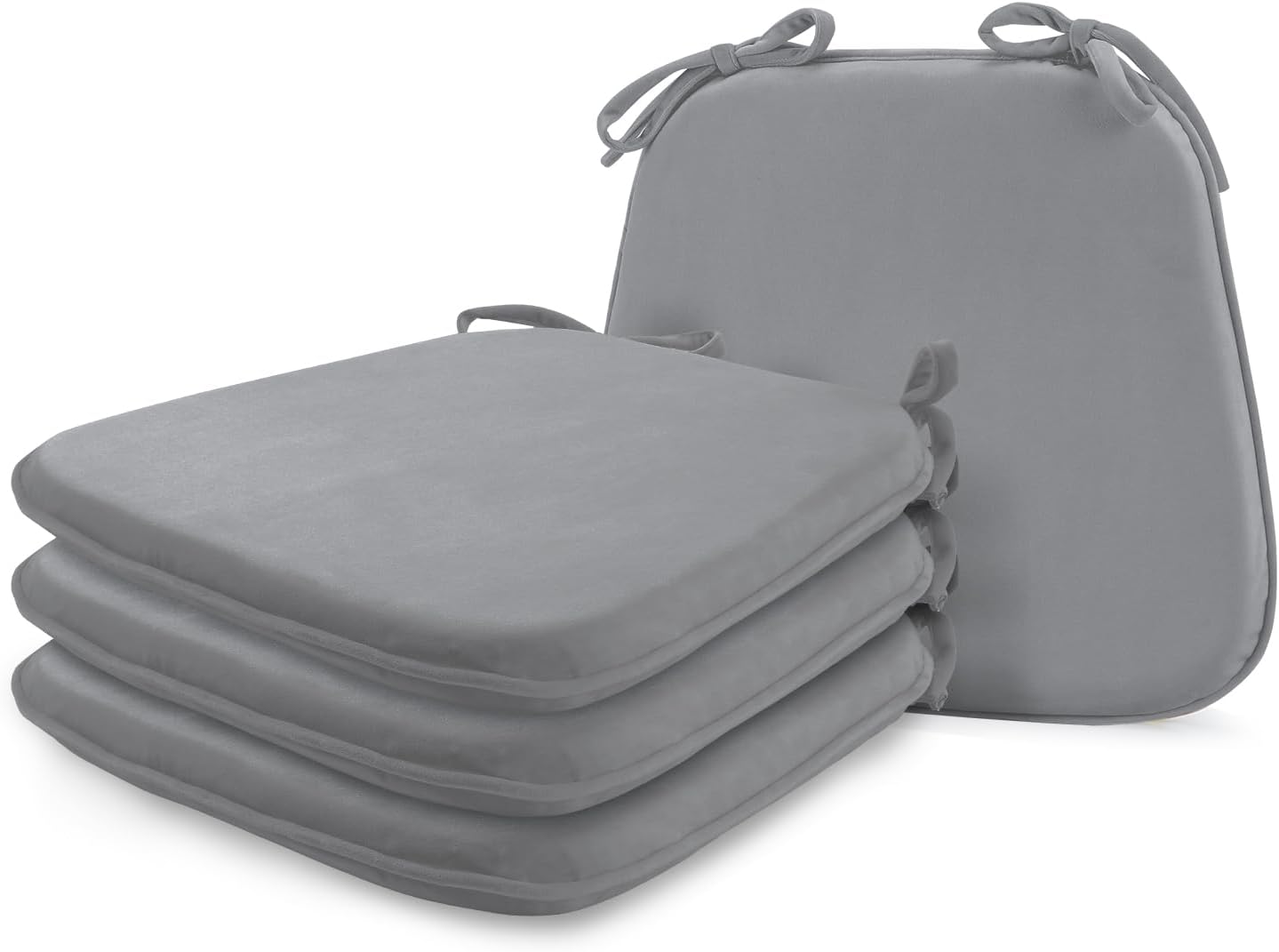 LOVTEX Paquete de 4 cojines para sillas de comedor, cojines para sillas de cocina de 17 x 16 x 1.5 pulgadas, cojines para sillas de comedor con