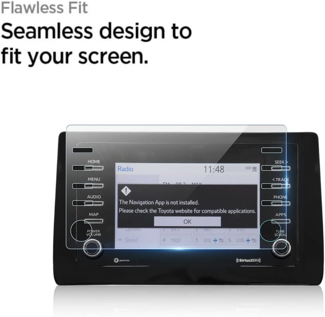 Protector de pantalla de vidrio templado compatible con Toyota Camry 2022 2023, antiarañazos, resistente a los golpes, transparente HD, protección