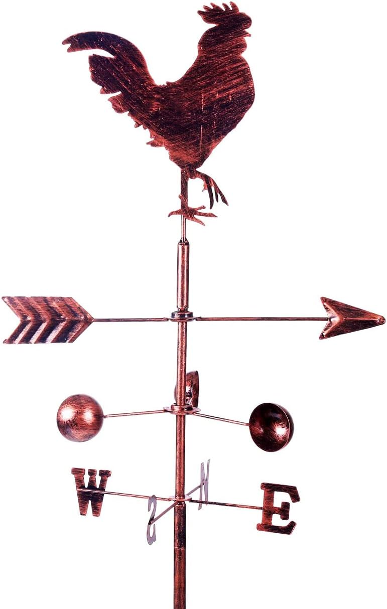 Paleta de metal para decoración de jardín, decoración de granja, 67 pulgadas, adorno de gallo, veletas de viento