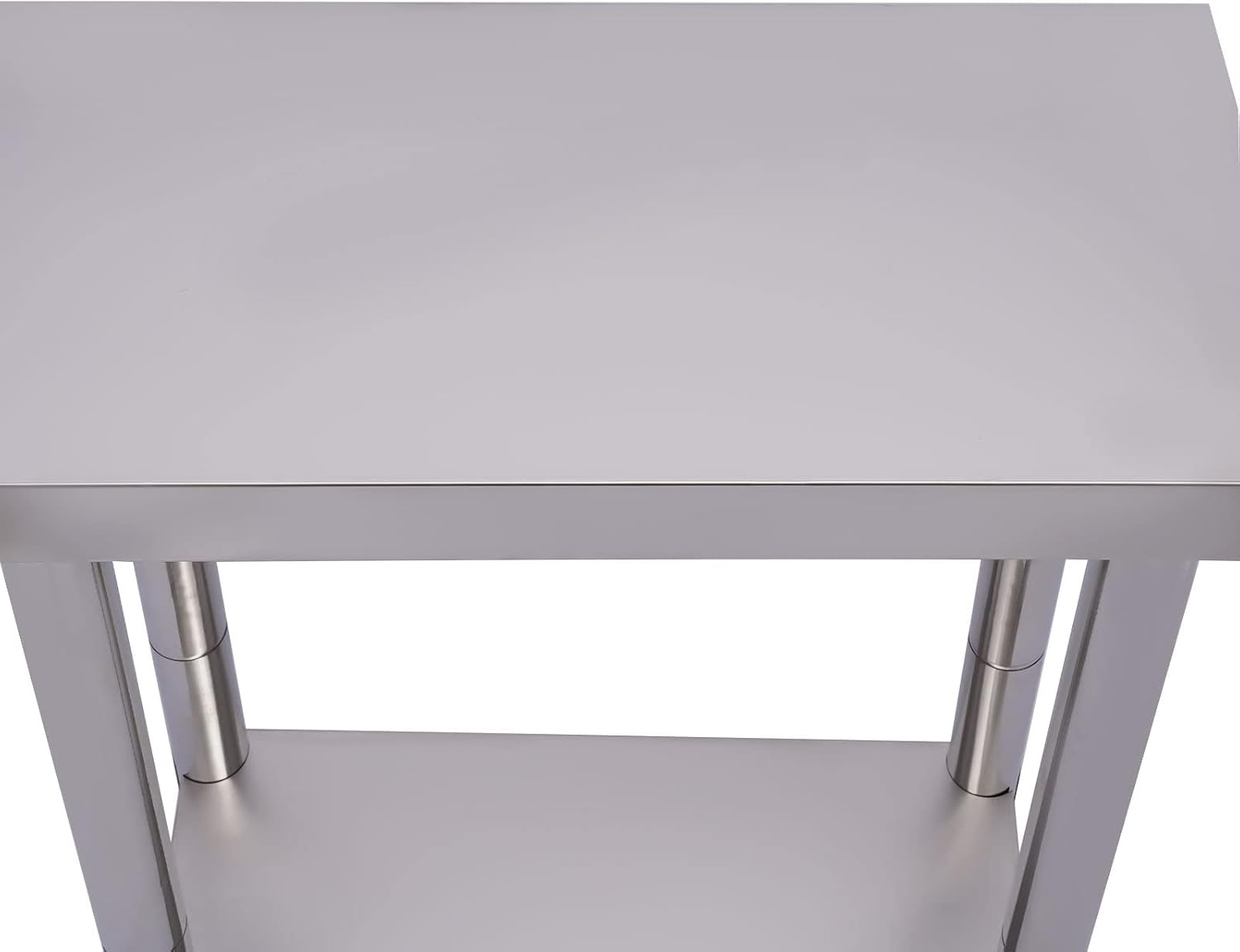 Fetcoi Mesa de trabajo de acero inoxidable, 24 x 12 x 33 pulgadas, mesa de preparación comercial resistente, mesa de trabajo de metal para