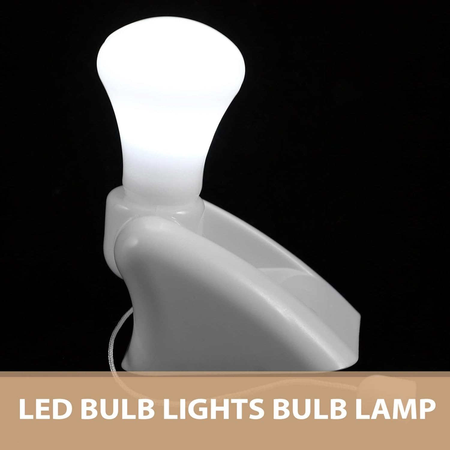 DOITOOL Bombilla LED de alambre portátil, lámpara de gabinete pequeña, luz nocturna, funciona con pilas, luz nocturna autoadhesiva para montaje en