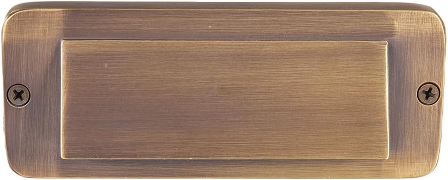 VOLT Latón fundido 12V Mini delgado integrado LED con capucha luz de paso (bronce)
