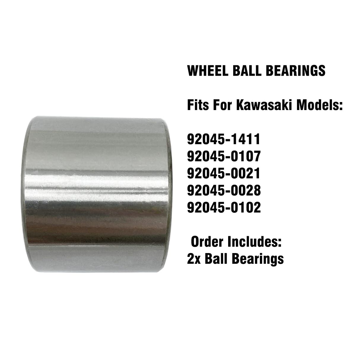 WanFeng Rodamiento de bolas para Kawasaki 92045-0102,92045-0021,92045-0028 Rodamientos de rueda trasera para Kawa-saki Brute Force 750 2005-2016,