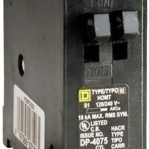 SCHNEIDER ELECTRIC Disyuntor miniatura HOMT1515 de 120240 voltios y 15 amperios 120240 V 15 A, negro SCHNEIDER ELECTRIC Disyuntor miniatura HOMT1515 de 120240 voltios y 15 amperios 120240 V 15 A, negro
