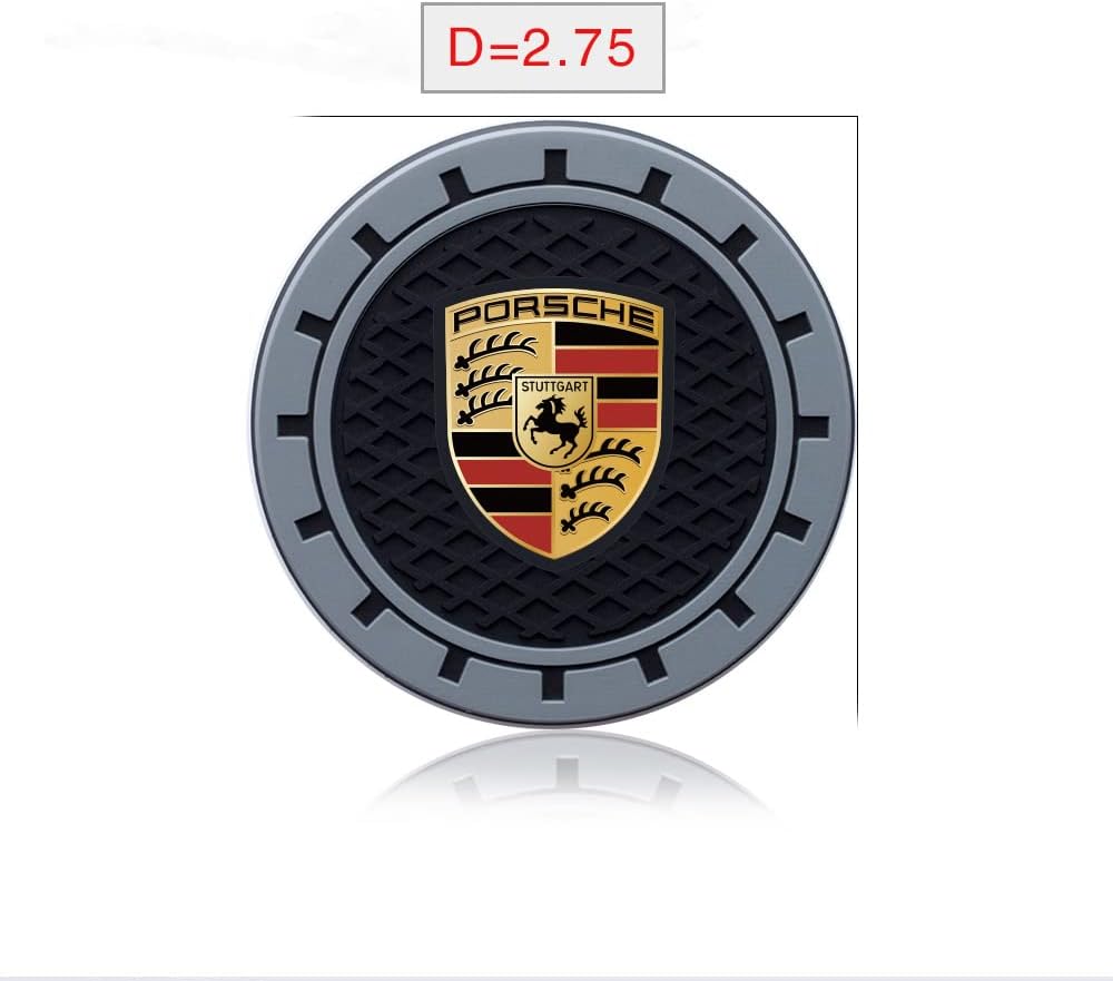 Portavasos de automóvil para Porsche Panamera Cayenne Macan Boxster Taycan Cayman 718 911, 2 posavasos de automóvil para portavasos de automóvil,