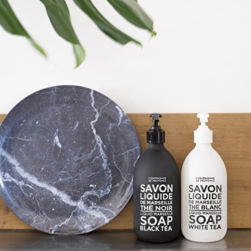 Compagnie de Provence Savon de Marseille – Jabón líquido extra puro, té blanco, botella con bomba de vidrio de 16.9 onzas líquidas