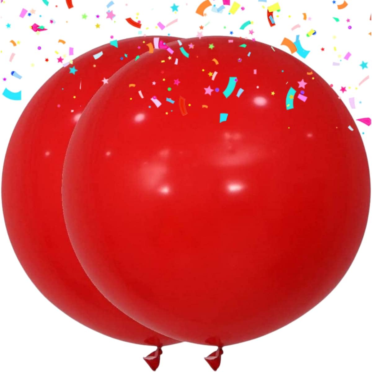 DIWULI Globos rojos XXL  Globos grandes, 2 unidades, globos gigantes XXL, globos gigantes XXL, globos gigantes grandes, globo gigante, globo de