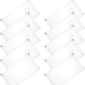 MAGICLULU 10 sobres de plástico transparente con cremallera B6, soporte para documentos, bolsa de almacenamiento de lápices, bolsa de papelería, MAGICLULU 10 sobres de plástico transparente con cremallera B6, soporte para documentos, bolsa de almacenamiento de lápices, bolsa de papelería,