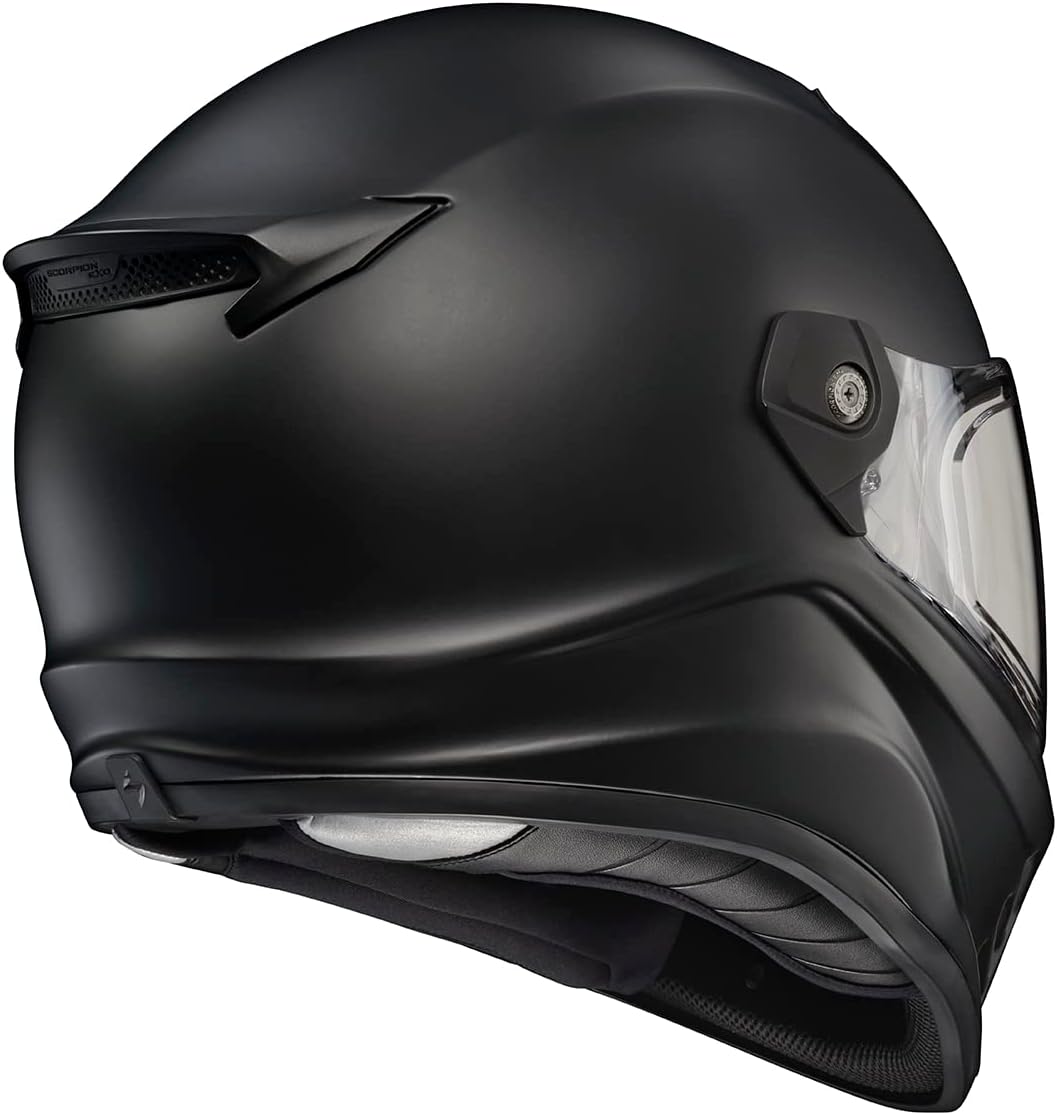 ScorpionEXO Covert FX – Casco de motocicleta de cara completa para adultos, estilo Street Fighter con bolsillos para altavoces listos para