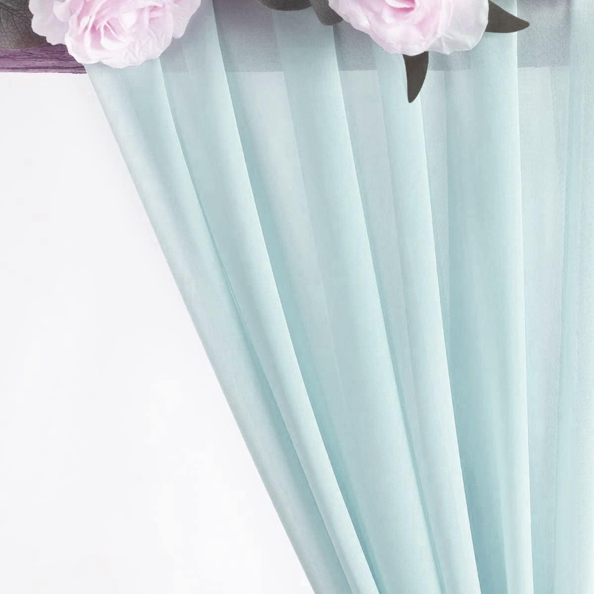 MDS – Paquete de 10 yardas de tela de gasa sólida para novia, perno de tela transparente vintage para vestido de novia, decoración de bricolaje,