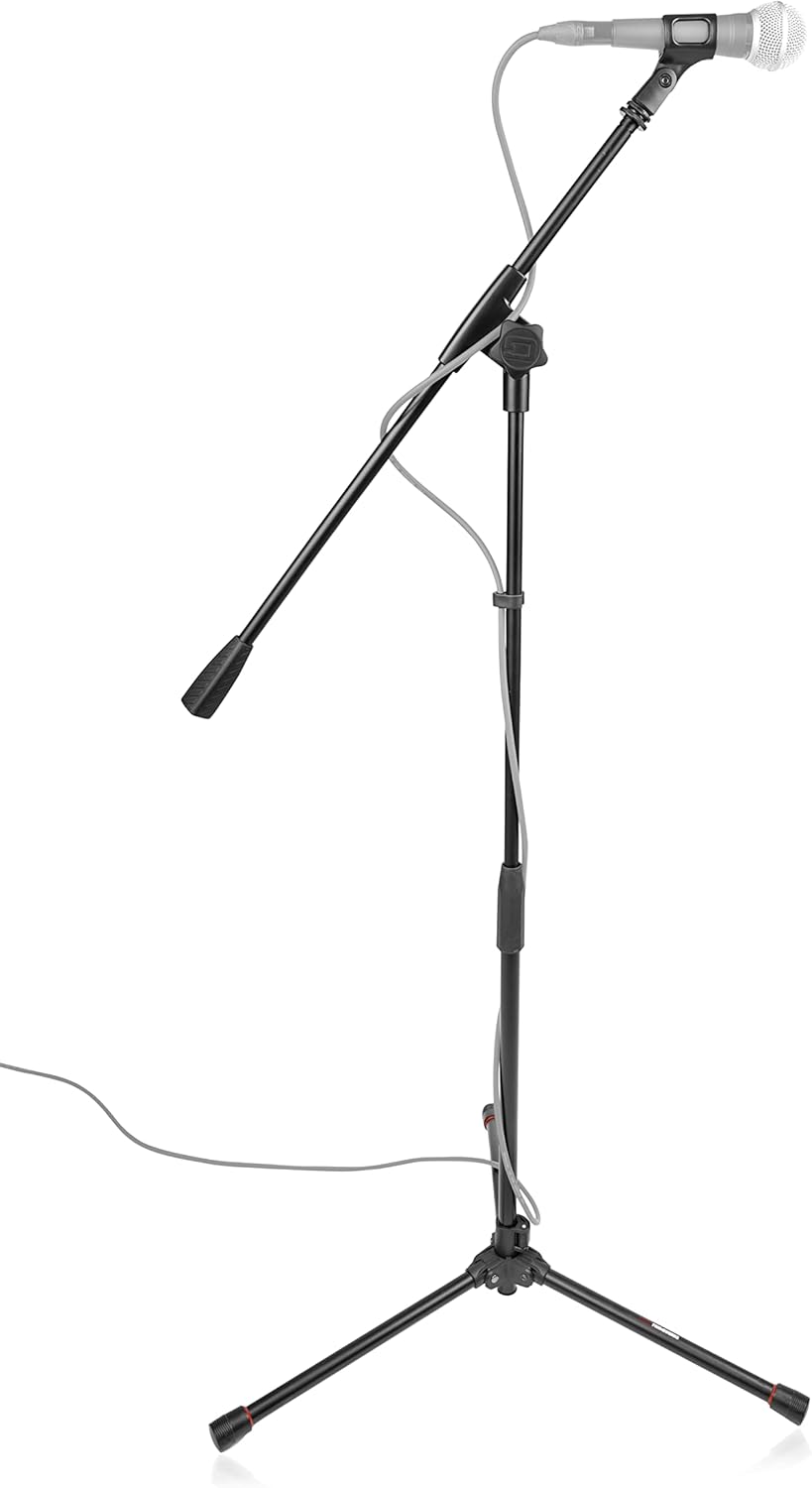 Gator Frameworks Soporte de micrófono trípode ligero con pluma de una sola sección (GFW-MIC-1500)
