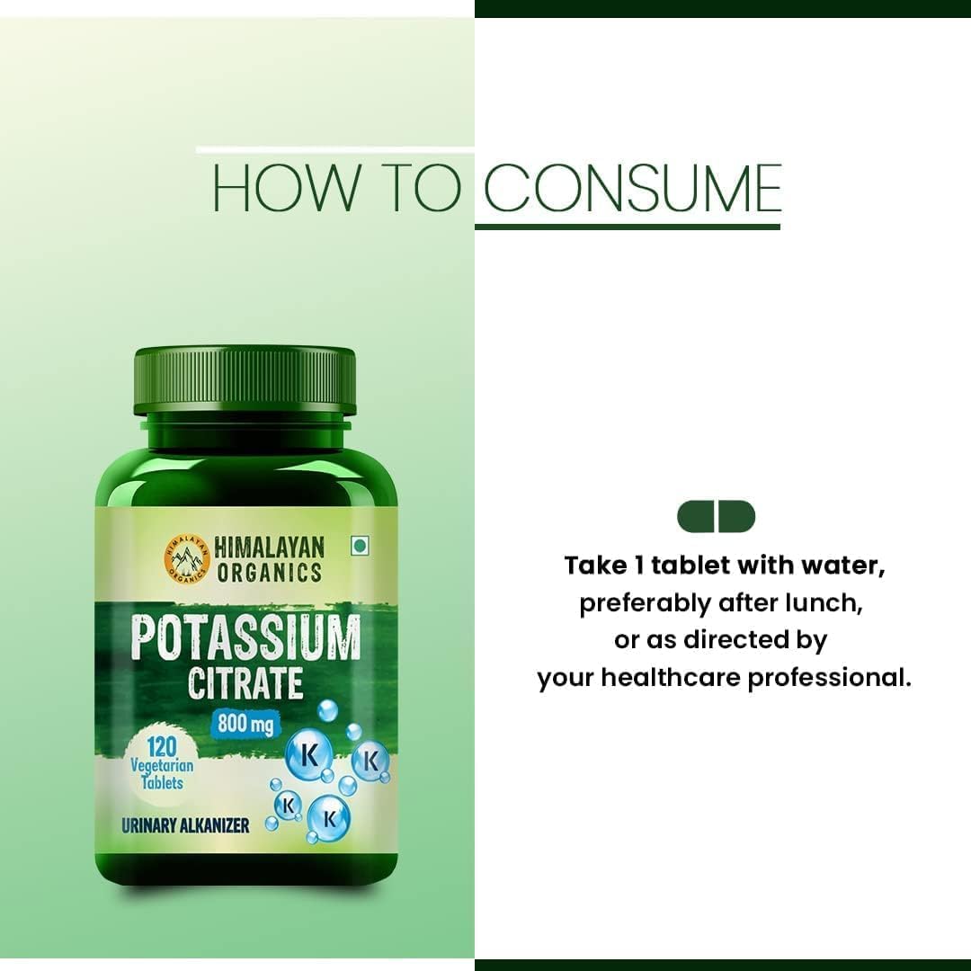 Citrato de potasio 800 mg (120 tabletas vegetales) 100% herbario sin efectos secundarios conocidos – por pharmacylife