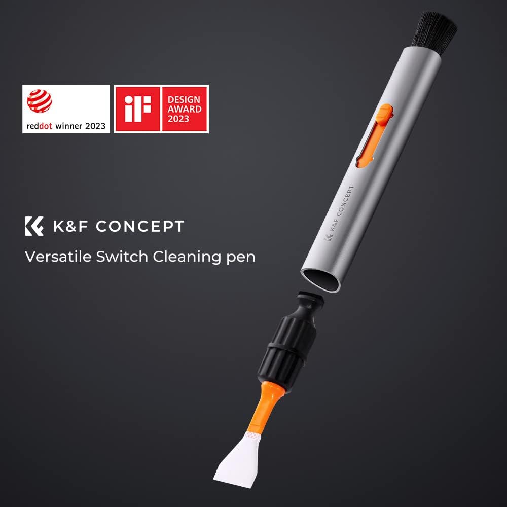 K&F Concept Kit de pluma de limpieza de lentes para sensores APS-C CMOS y CCD, lápiz limpiador de lentes con 6* varillas de limpieza con sensor