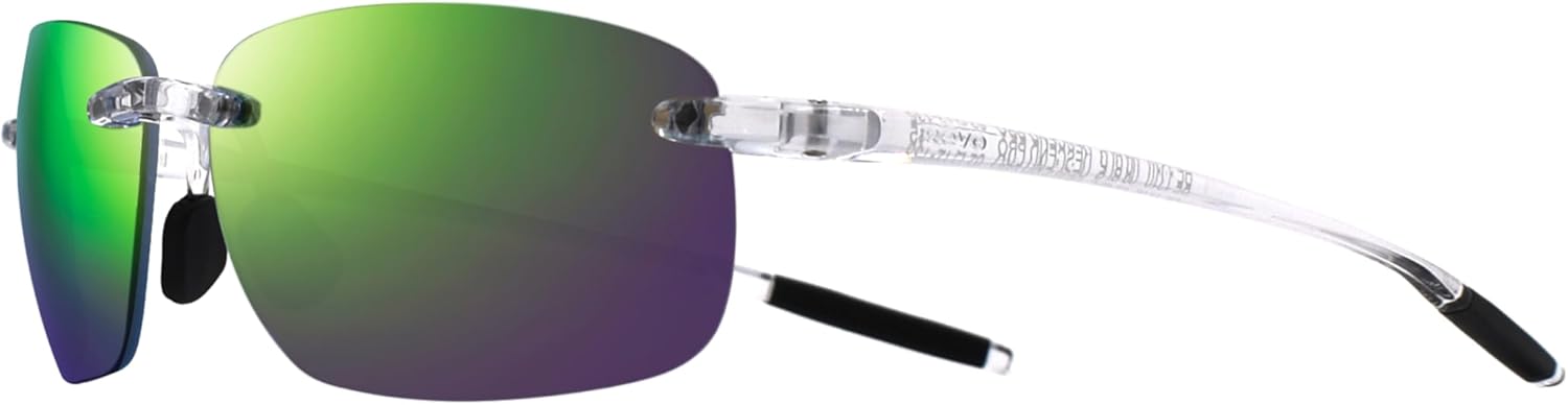 Revo Gafas de sol Descend Pro Lente Polarizada con Marco Rectángulo Sin Rimless