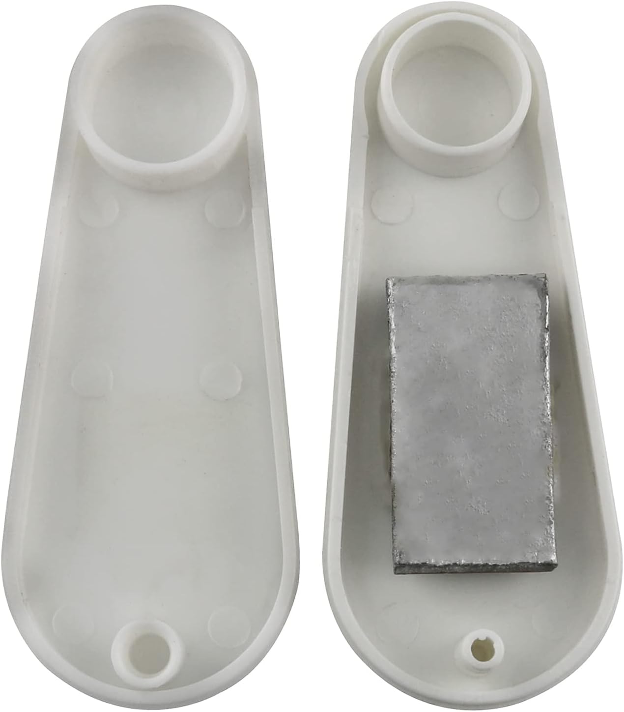 ZZLZX Paquete de 2 cables de repuesto de plástico de 1.76 oz de repuesto para persianas enrollables, cordón blanco, cadena vertical para persianas