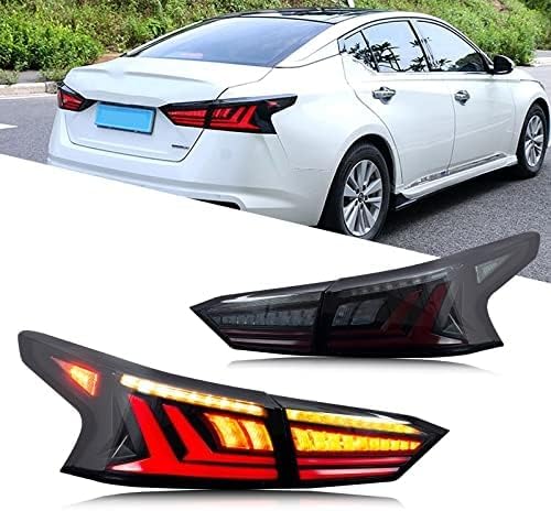 Nuevo accesorio para Nissan Altima 2019 2020 2021 2022 2023 Luces traseras LED secuencial señal arranque animación kit de reemplazo (negro)
