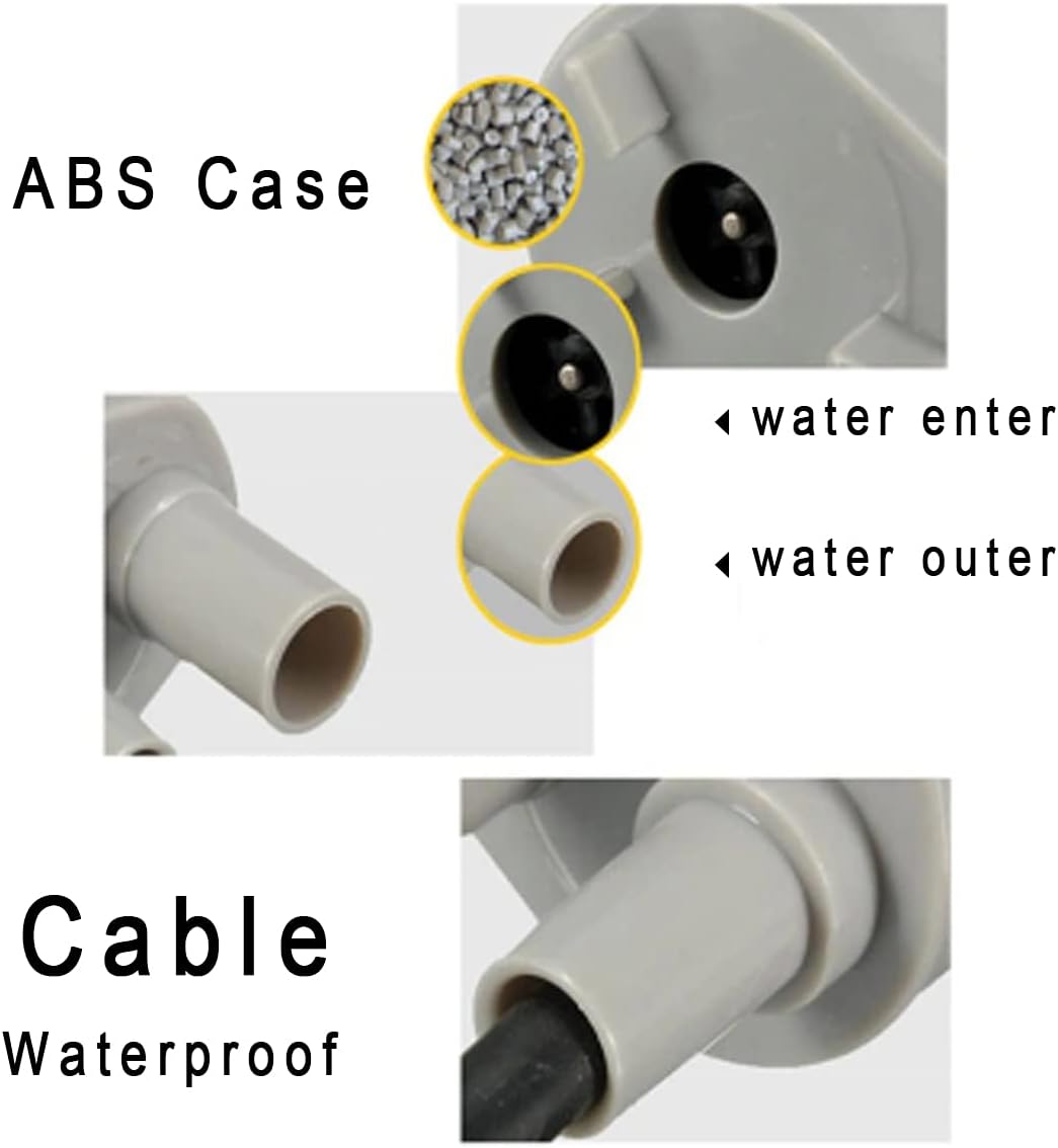 Northbear -Bomba sumergible de 12v, bomba de agua miniatura de bajo ruido de 1.2A DC, con cable de 4.9 ft, cabeza 5M 14LMin, 600LH, 6-15V, adecuado