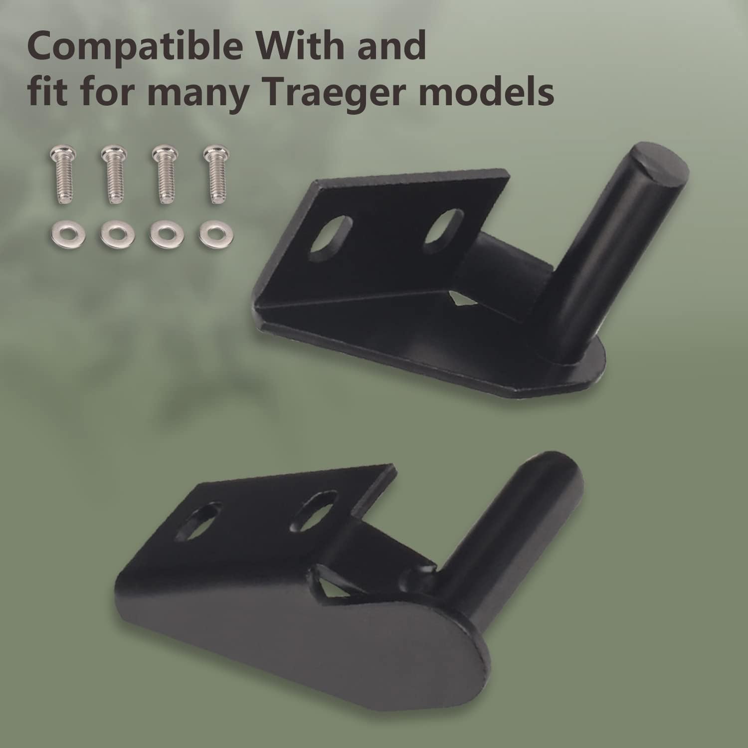 Kit de bisagra de tapa, 1 lado izquierdo y 1 bisagra lateral derecha, compatible con muchas bisagras de modelos de parrillas Traeger, accesorios de