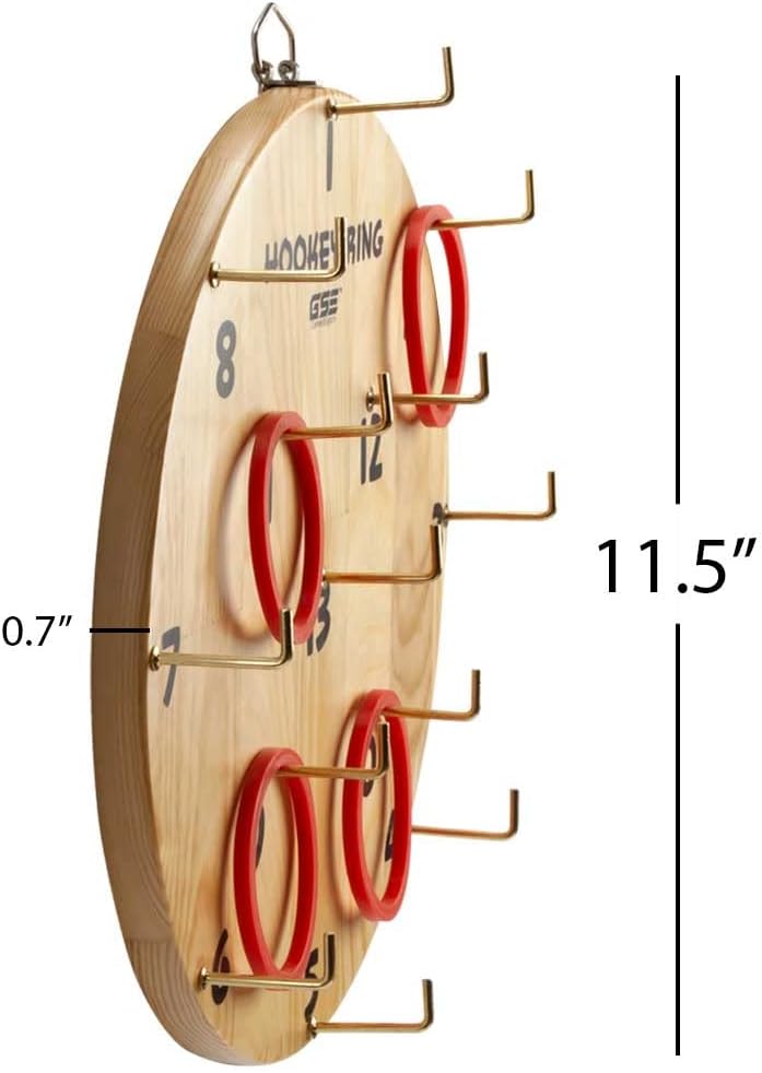 Juego de lanzamiento de anillos GSE para adultos, juego de lanzamiento de gancho y anillo, soporte de pared para exterioresinteriores, juego de