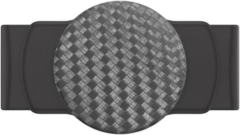 PopSockets – Agarre para teléfonos y fundas, agarre deslizable para teléfono con soporte expandible, bordes cuadrados, tejido de carbonita negra