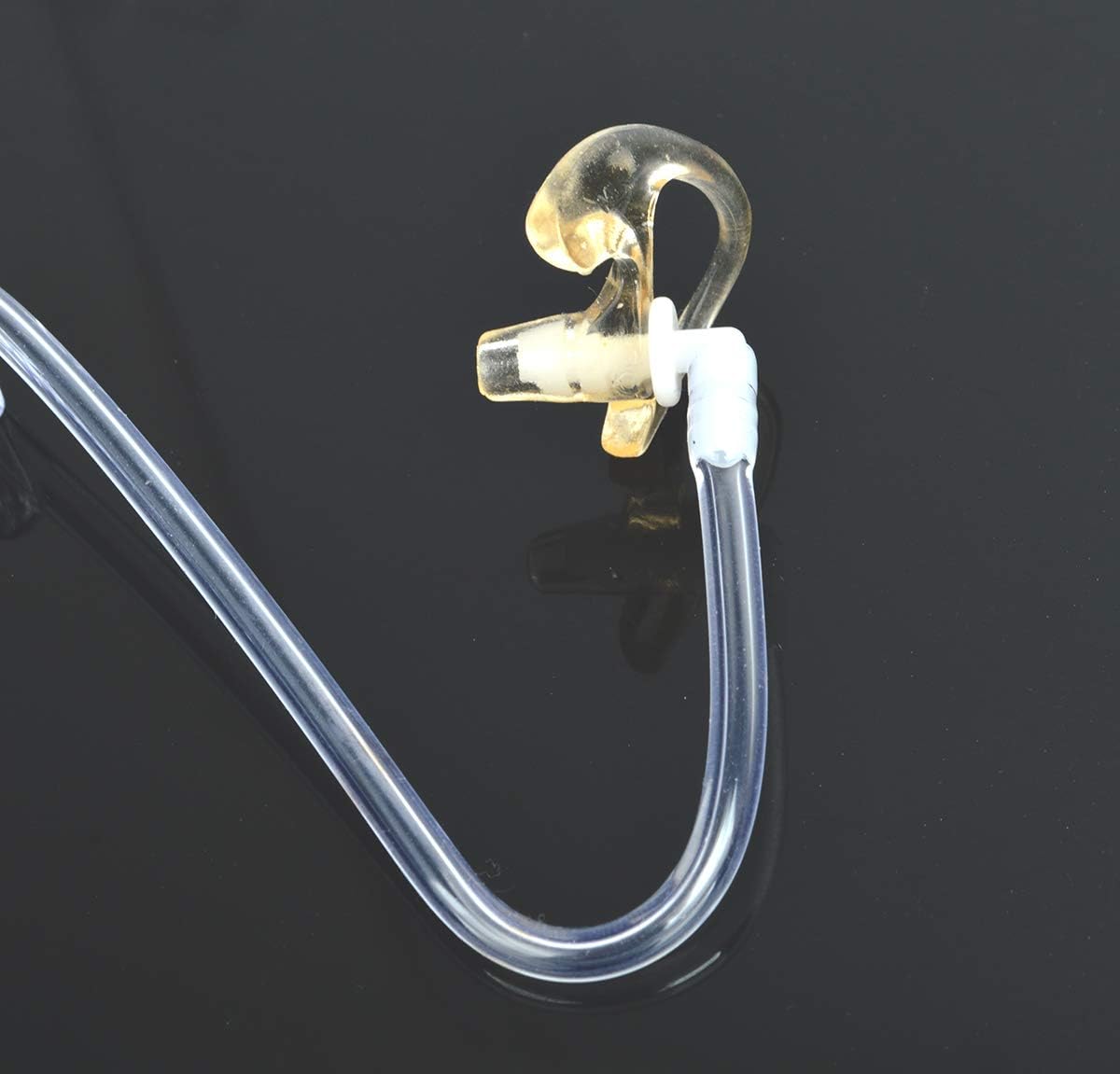 HYS Vigilancia de 0.138 in solo escucha con tubo acústico, auriculares de tubo acústico de 1 cable para conector de audio de 0.138 in, solo recibe