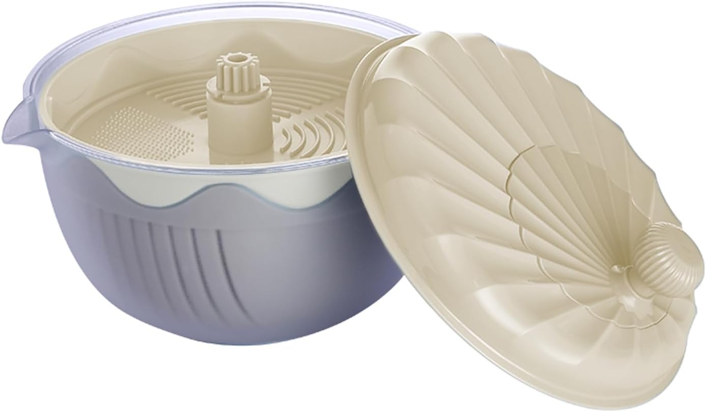 2023 Nuevo Spinner de ensalada grande, colador giratorio para verduras, colador giratorio de verduras, secadora de lechuga, fácil de limpiar,