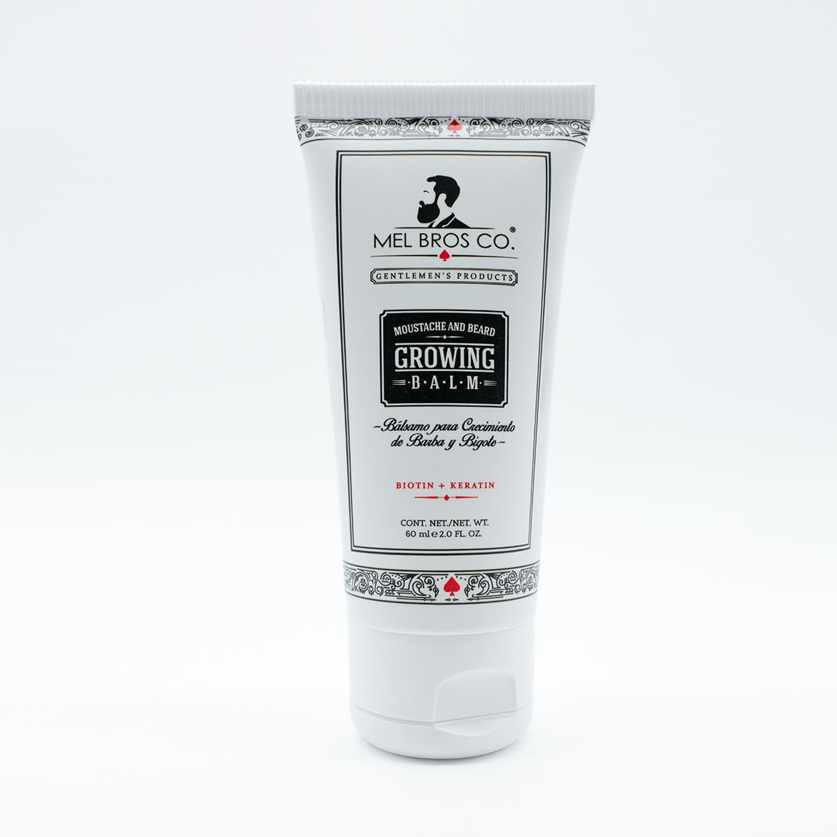 MEL BROS CO Bálsamo para Cultivar Barba y Bigote 2oz – Biotina y Queratina