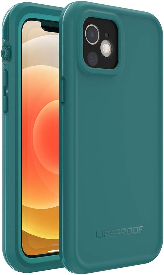 LifeProof FR SERIES – Funda impermeable para iPhone 12 (solamente) – FREEN DIVER (profundidades oceanasazul pavo real)