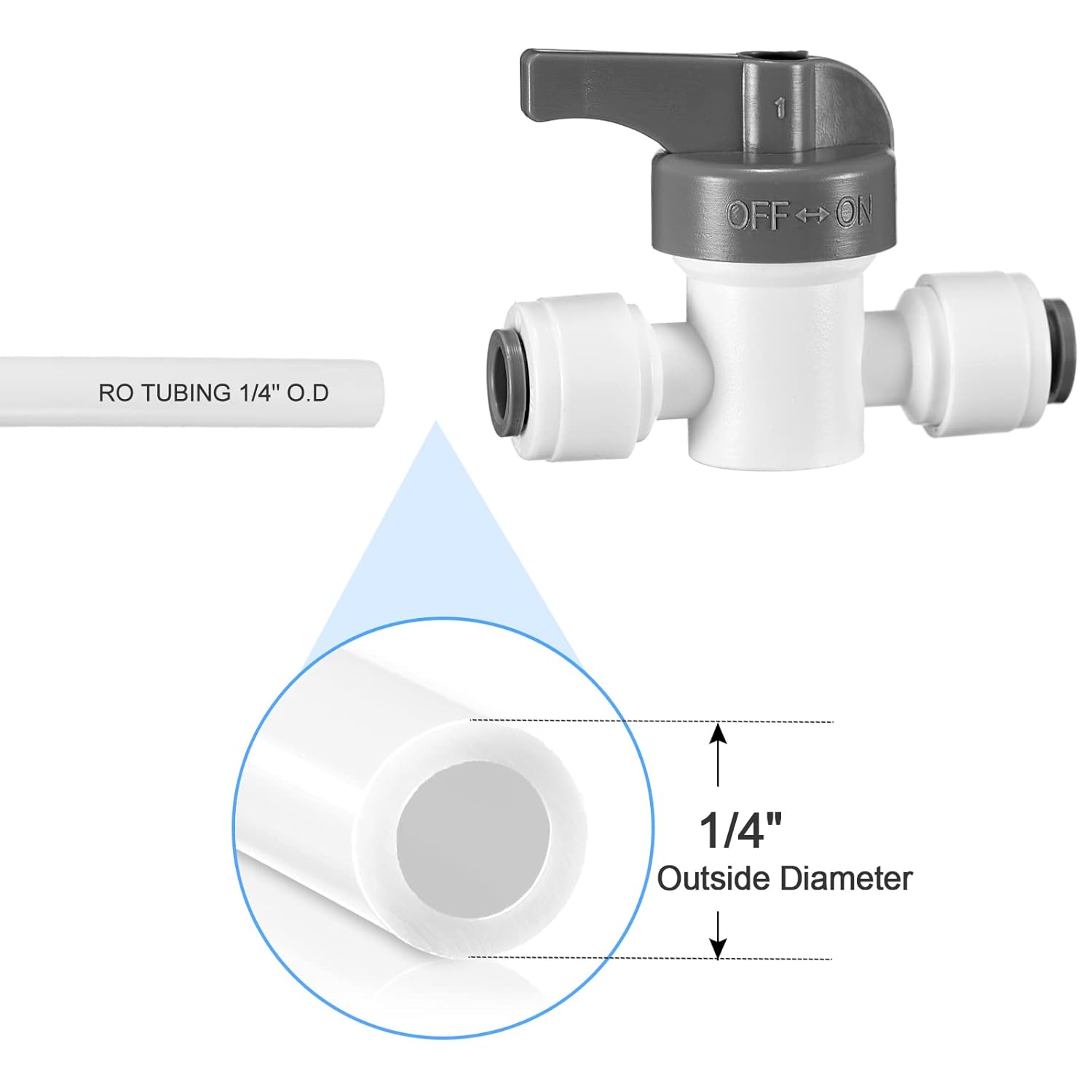 Grifo de agua de ósmosis inversaósmosis inversa,Grifo de agua potable sin plomo,35 piezas de accesorios de conexión rápida de 14 de pulgada