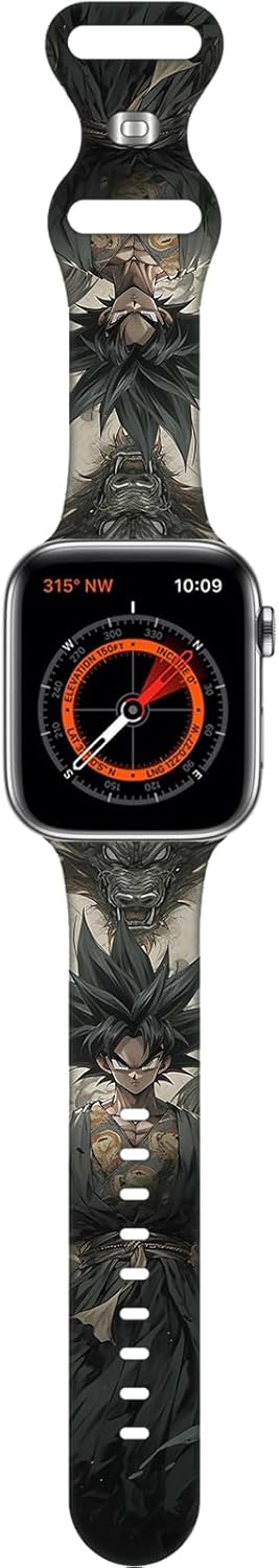 Correa de anime compatible con Apple Watch Band de 1.496 pulgadas1.575 pulgadas1.614 pulgadas1.654 pulgadas1.732 pulgadas1.772 pulgadas, bandas